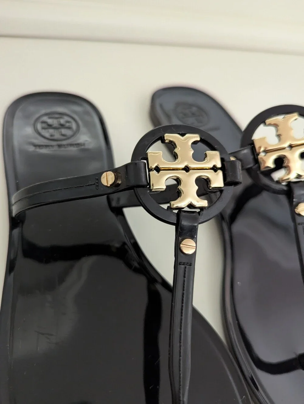 GUC! Tory Burch Mini Miller Sandal In Black Size 7